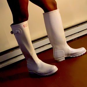 HUNTER WHITE BOOTS